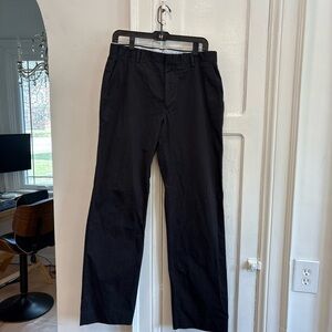 VTG Banana Republic ModernFit Black Cotton Chino FlatFront Dress Pants Sz 33x34